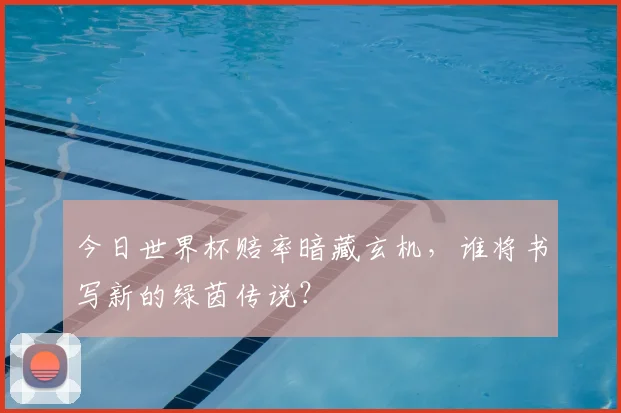 今日世界杯赔率暗藏玄机，谁将书写新的绿茵传说？