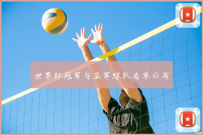 世界杯冠军与亚军球队名单公布